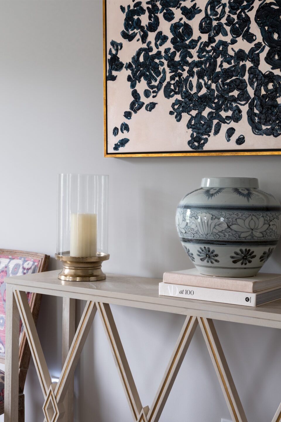 Dining Room Sideboard Detail Vase Candle