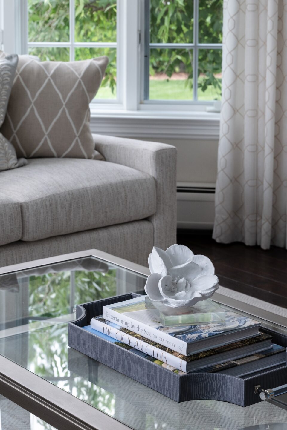 Glass Top Coffee Table Living Room Design