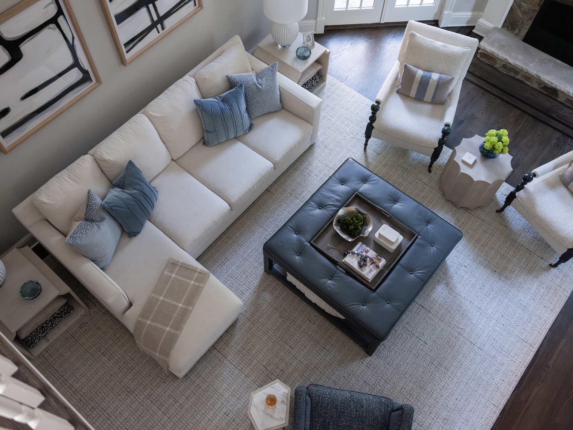 Living Room Aerial View Hohokus Nj