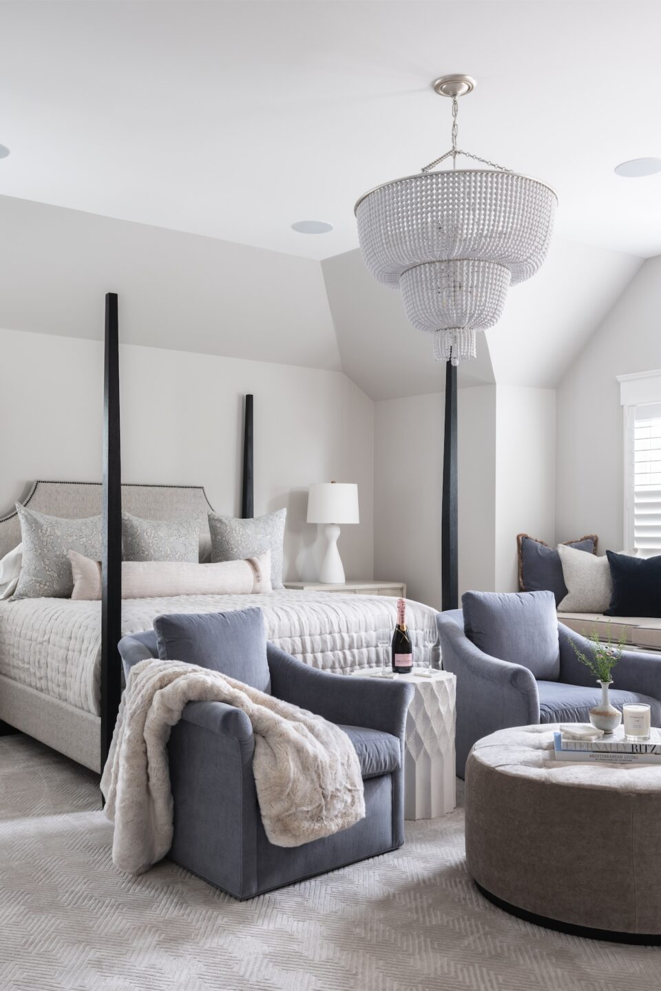 Primary Bedroom Interior Design Poster Bed